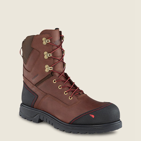 Safety Støvler Herre - Red Wing Brnr Xp - 8-Inch Insulated Waterproof Toe - Brune/Sort - RQZWUL-192